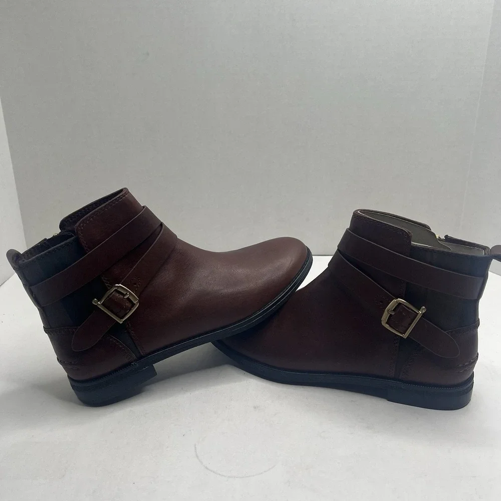 Sperry Top-Sider Seaport Bootie Brown Leather Ankle Boots Women 8.5 M STS83860